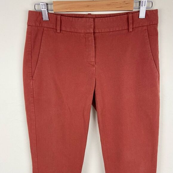 Theory Straight Leg Ankle Pant - Burnt Orange - Picture 3 of 7